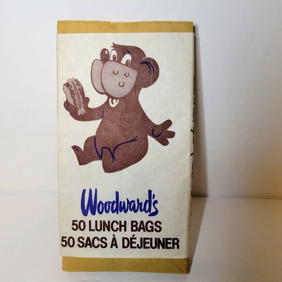 Woodward’s Lunch Bags Vintage Department Store Paper Advertising Approx 38 / 48 - Picture 3 of 16